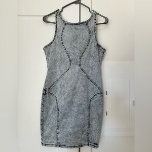 Denim mini dress